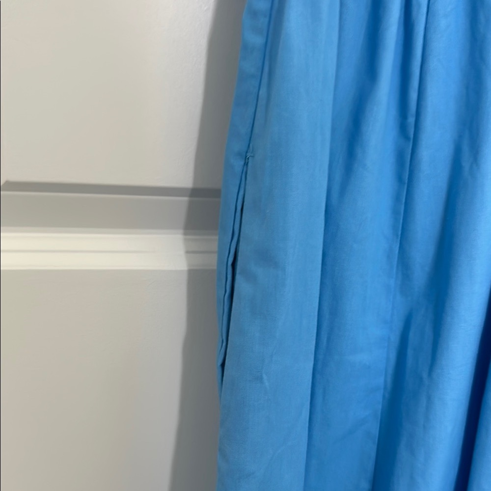Abercrombie Blue Sleeveless V-Neck Midi Sundress - Picture 6 of 6